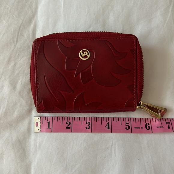 Valentina red genuine leather mini wallet - Picture 4 of 5